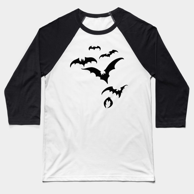 Bats Baseball T-Shirt by KayWinchester92